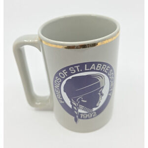 Vintage St. Labre Indian School Coffee Mug Friends Society Gold Rim Cup 1992
